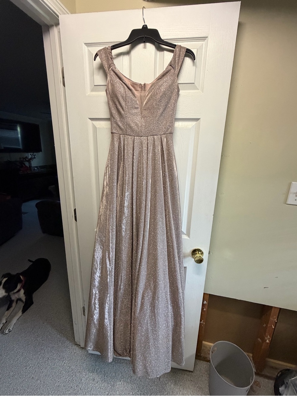 B Darlin Sparkling Blush A-Line Prom Dress